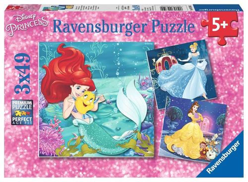 Ravensburger Puzzle 093502 Abenteuer der Prinzessinnen, 3x49 Teile