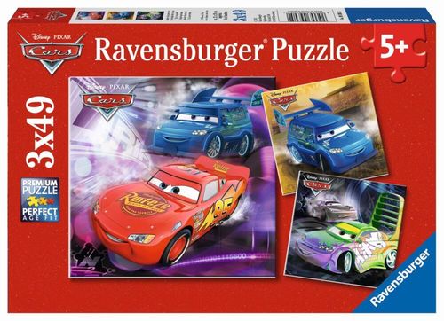 Ravensburger 093052 Puzzle Disney Pixar Cars 2 Auf der Rennstrecke 3 x 49 Teile