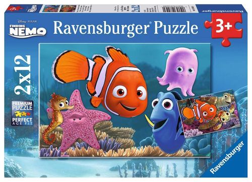 Ravensburger Puzzle 075560 Disney Findet Nemo der kleine Ausreißer, 2x12 Teile