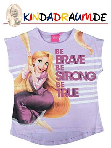 Princess T-Shirt lila Rapunzel Be Brave, Be Strong, Be True
