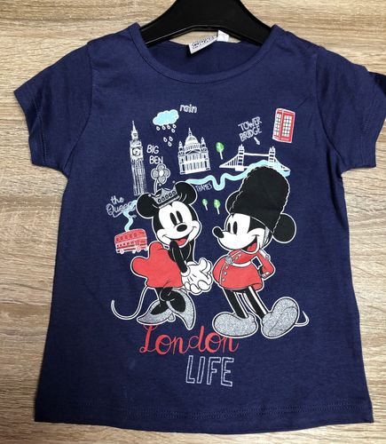 Minnie Maus / Mickey Maus  T-Shirt Blau 100 % Baumwolle