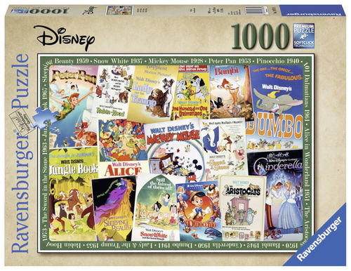 Ravensburger Puzzle 198740 Disney Vintage Poster Limited Edition 1000 Teile