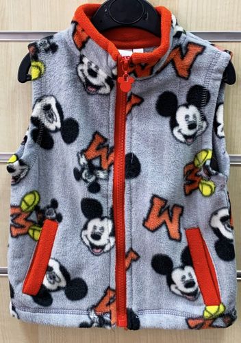 Mickey Maus Disney Baby Fleece Weste grau