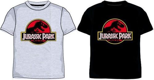 Jurassic Park Herren T-Shirt Classic Retro grau oder schwarz 98 % Baumwolle & 2 % Viskose