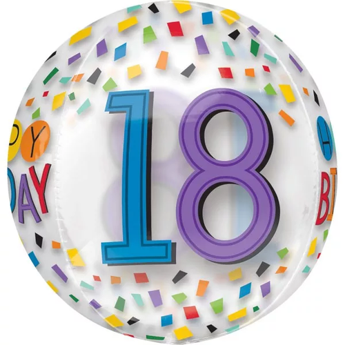 Happy Birthday 18 Folienballon 40 cm