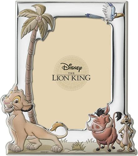 König der Löwen Bilderrahmen Silber 13 x 18 cm 3D Optik