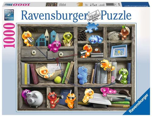 Ravensburger Puzzle 194834 Gelini im Bücherregal 1000 Teile