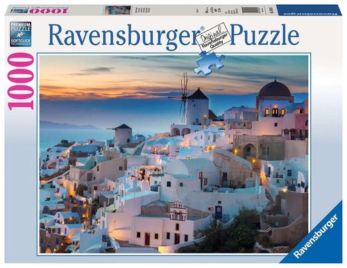 Ravensburger Puzzle 196111 Abend über Santorini 1000 Teile