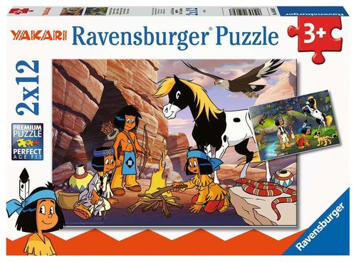 Ravensburger Puzzle 050697 Unterwegs mit Yakari 3+ Jahre 2x12 Teile