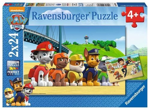 Ravensburger Puzzle 090648 Heldenhafte Hunde 4+ Jahre 2x24 Teile