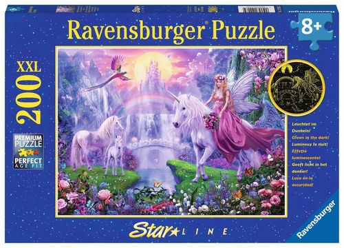 Ravensburger Puzzle 129034 Magische Einhornnacht 8+ Jahre 200 Teile XXL