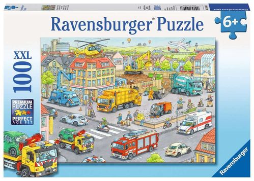 Ravensburger Puzzle 105588 Fahrzeuge in der Stadt 6+ Jahre 100 Teile XXL