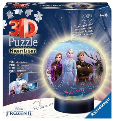 Ravensburger 111411 Disney - Frozen II - Nachtlicht 3D Puzzle 6-10Jahre