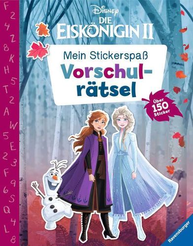Ravensburger 491247 Mein Stickerspaß Disney Die Eiskönigin 2: Vorschulrätsel