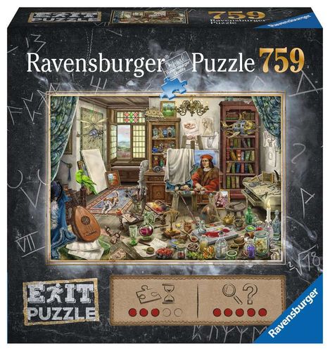 Ravensburger Puzzle 167821 EXIT Das Künstleratelier 759 Teile / Puzzle meets Mystery
