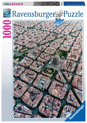Ravensburger Puzzle 151875 Barcelona von Oben 1000 Teile