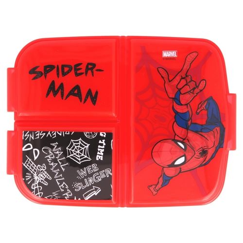 Spiderman Kinder Brotdose / Lunchbox / Sandwichbox unterteilt