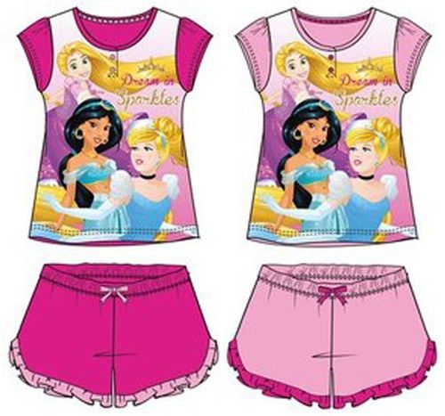 Disney Princess Kinder Schlafanzug / Pyjama kurz - in Geschenkbox rosa / pink