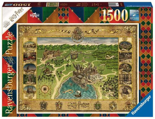 Ravensburger Puzzle 165995 Harry Potter - Hogwarts Karte 1500 Teile