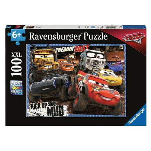 Ravensburger Puzzle 128457 Cars - Kick up some MUD 100 Teile XXL