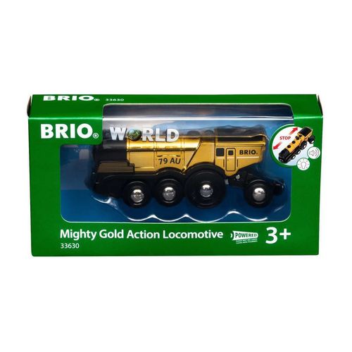 BRIO 33630 Goldene Batterielok mit Licht und Sound 3+ Jahre