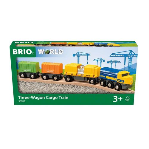 BRIO 33982 Güterzug mit drei Waggons 3+ Jahre