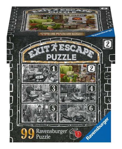 Ravensburger Puzzle 168781 EXIT im Gutshaus Wohnzimmer Motiv 2, 99 Teile