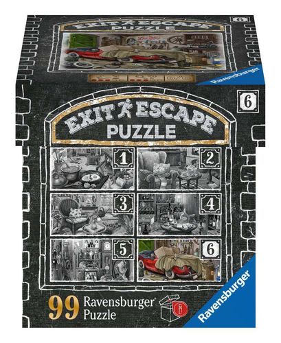 Ravensburger Puzzle 168828 EXIT im Gutshaus Garage Motiv 6, 99 Teile