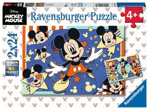 Ravensburger Puzzle 55784 Micky Maus Film ab 2x24 Teile 4+Jahre