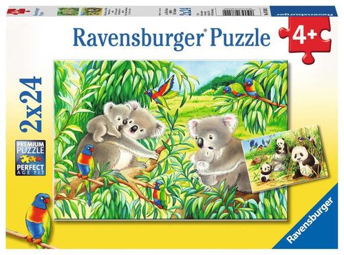 Ravensburger Puzzle 078202 Süße Koalas & Pandas 4+ Jahre 2x24 Teile