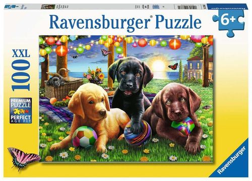 Ravensburger Puzzle - 128860 - Hunde Picknick 100 Teile XXL 6+ Jahre
