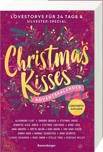 Ravensburger 58621 Christmas Kisses. Ein Adventskalender. Lovestorys für 24 Tage + Silvester-Special