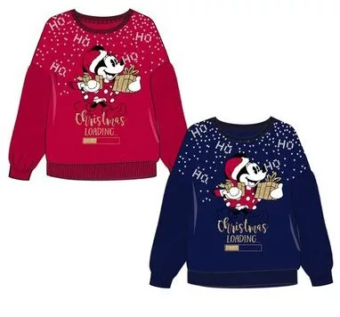Disney - Minnie Maus - Christmas is Loading Pullover - blau oder rot