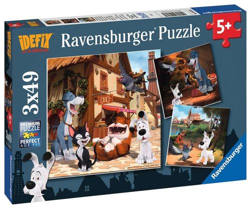 Ravensburger Puzzle 05626 Idefix u. tierische Freunde 5+ Jahre 3x49 Teile