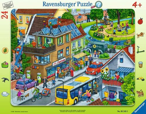 Ravensburger 05245 Unsere grüne Stadt Rahmenpuzzle 4+ Jahre 24 Teile