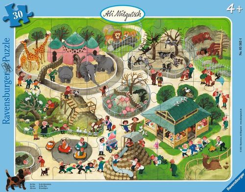 Ravensburger05565 Ali Mitgutsch: Im Zoo Rahmenpuzzle 4+ Jahre 30 Teile