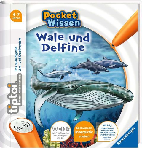 Ravensburger 55409 tiptoi® Pocket Wissen - Wale und Delfine 4-7 Jahre